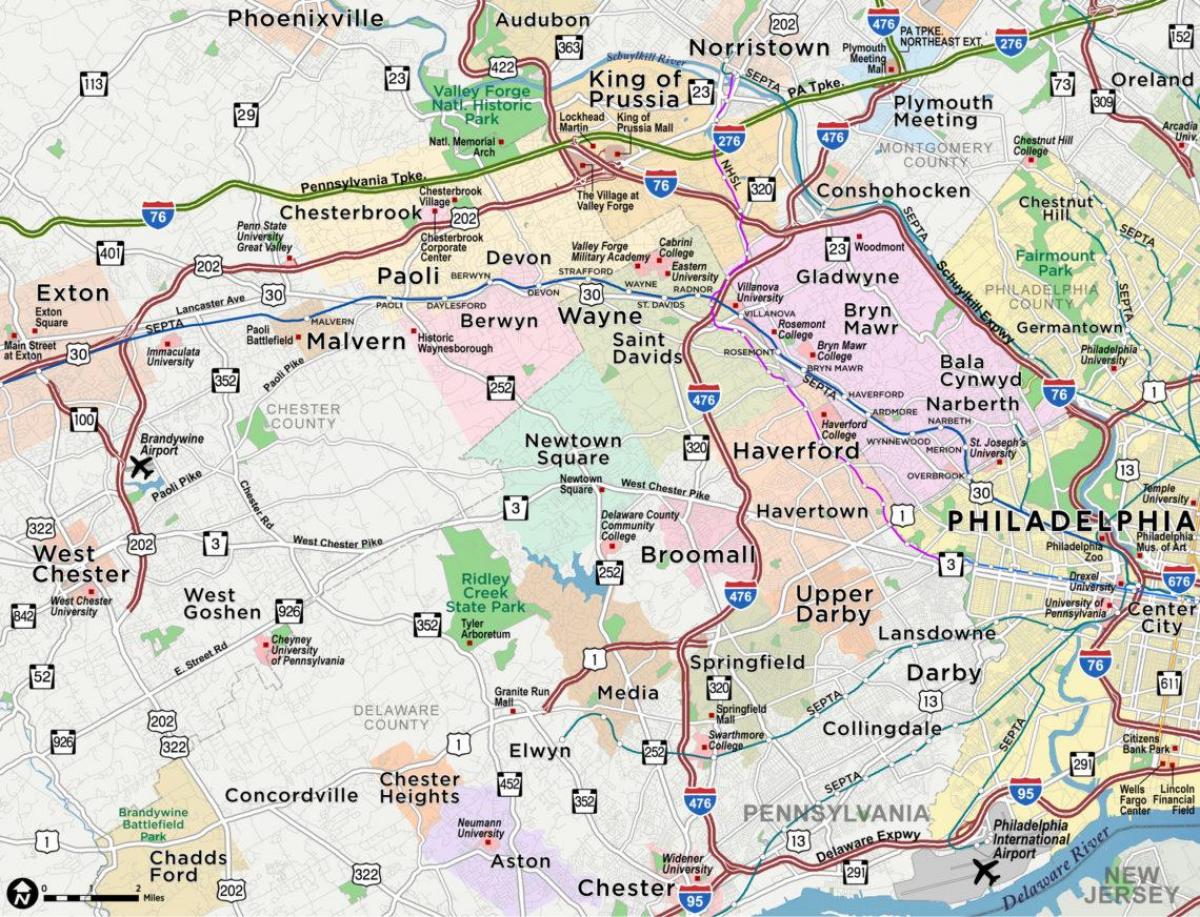خريطة الخط الرئيسي فيلادلفيا