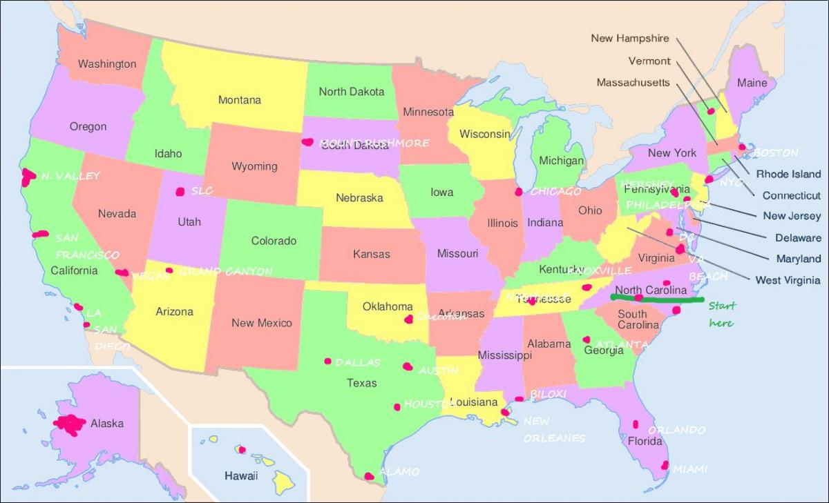 فيلادلفيا في الولايات المتحدة الأمريكية خريطة
