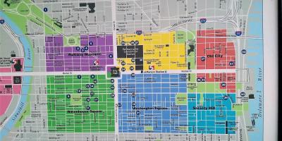 خريطة مركز مدينة فيلادلفيا